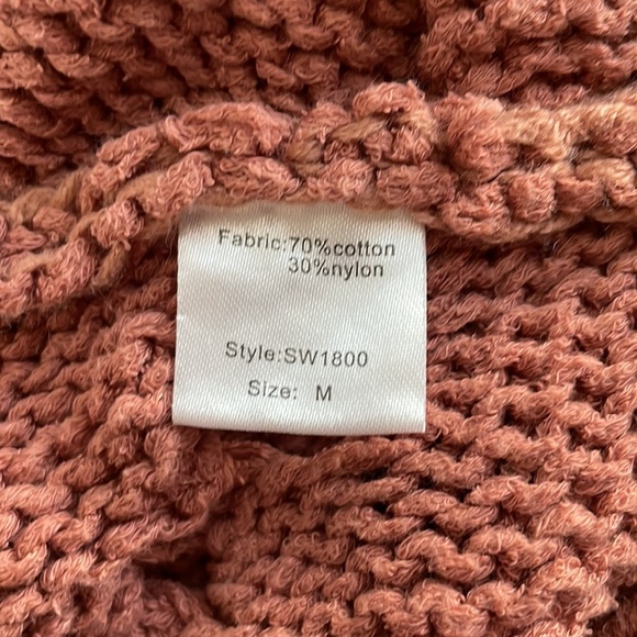 Elan Lena Wide Neck Chunky Knit Balloon Sleeve Sweater Size Medium - Picture 5 of 6